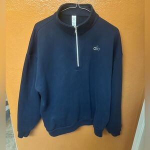 ALO Yoga Half Zip Navy Sweater